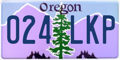 OR license plate 024LKP