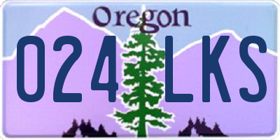 OR license plate 024LKS