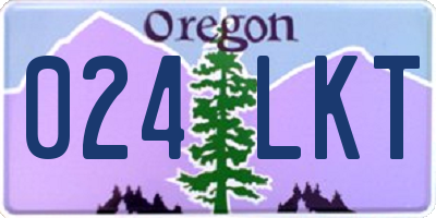 OR license plate 024LKT