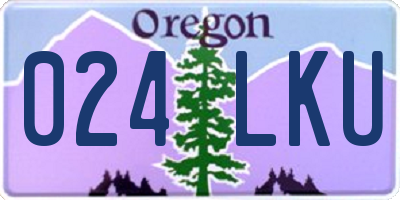 OR license plate 024LKU