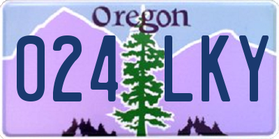OR license plate 024LKY