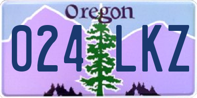 OR license plate 024LKZ