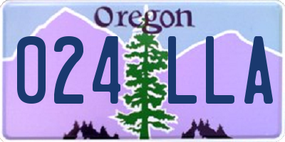 OR license plate 024LLA