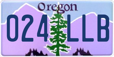 OR license plate 024LLB