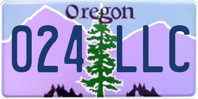 OR license plate 024LLC