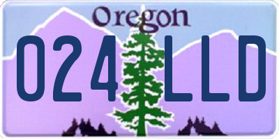 OR license plate 024LLD