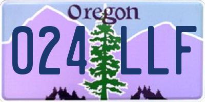 OR license plate 024LLF