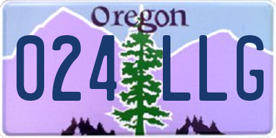 OR license plate 024LLG