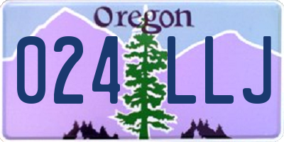 OR license plate 024LLJ