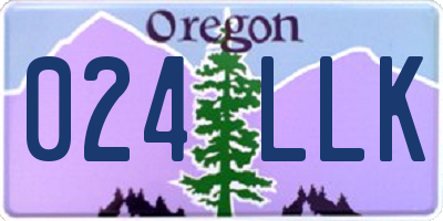 OR license plate 024LLK