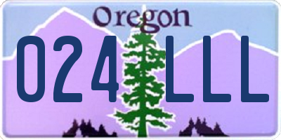 OR license plate 024LLL