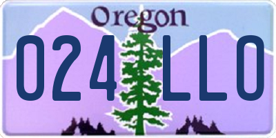 OR license plate 024LLO