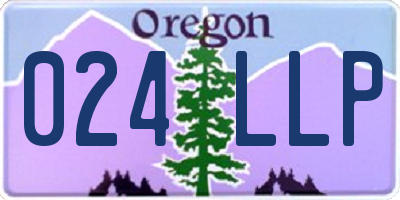 OR license plate 024LLP