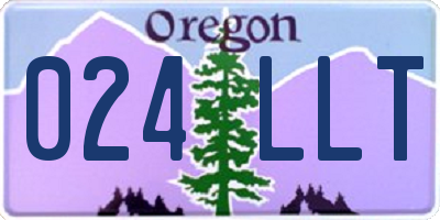 OR license plate 024LLT