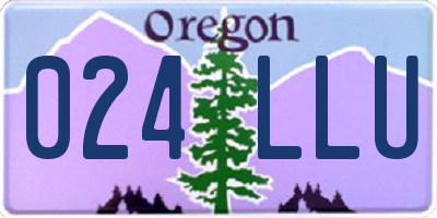 OR license plate 024LLU
