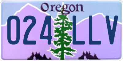 OR license plate 024LLV