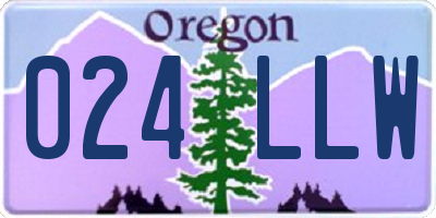 OR license plate 024LLW