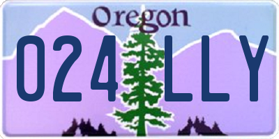 OR license plate 024LLY