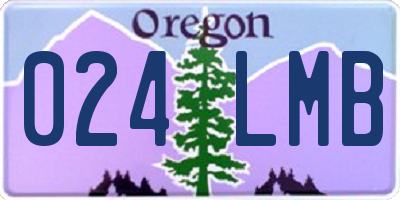 OR license plate 024LMB