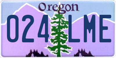 OR license plate 024LME