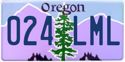 OR license plate 024LML