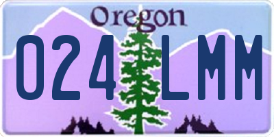 OR license plate 024LMM