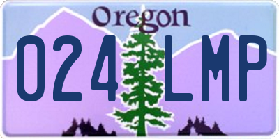 OR license plate 024LMP