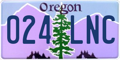 OR license plate 024LNC
