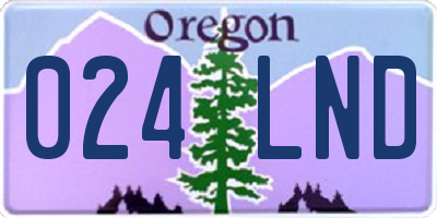 OR license plate 024LND