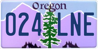 OR license plate 024LNE