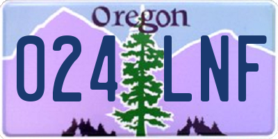OR license plate 024LNF