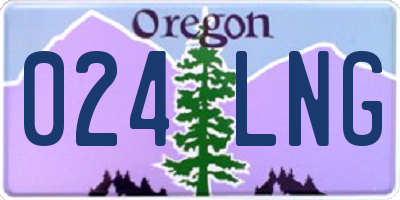 OR license plate 024LNG