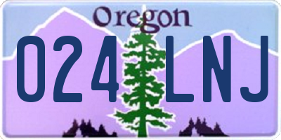 OR license plate 024LNJ
