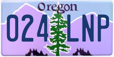 OR license plate 024LNP