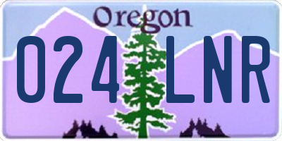 OR license plate 024LNR