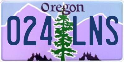 OR license plate 024LNS