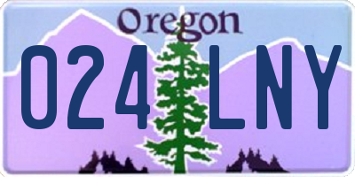 OR license plate 024LNY