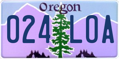 OR license plate 024LOA