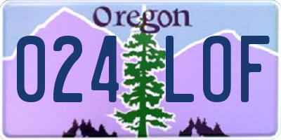 OR license plate 024LOF