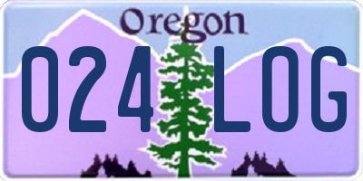 OR license plate 024LOG