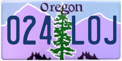 OR license plate 024LOJ