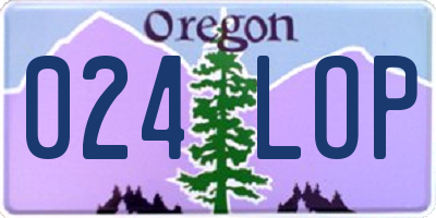 OR license plate 024LOP