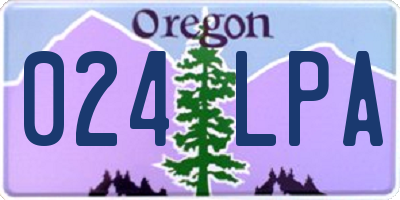 OR license plate 024LPA