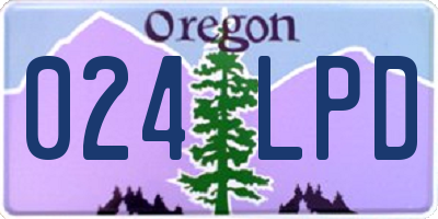 OR license plate 024LPD