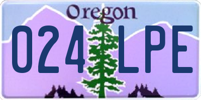 OR license plate 024LPE