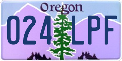 OR license plate 024LPF