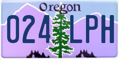 OR license plate 024LPH