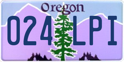 OR license plate 024LPI