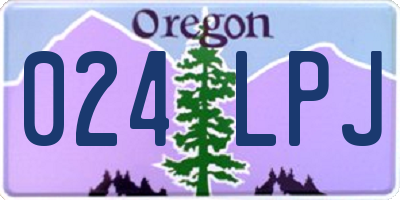 OR license plate 024LPJ