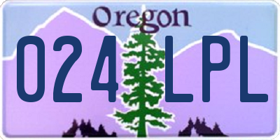 OR license plate 024LPL